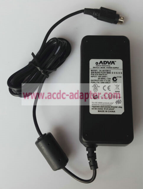 Orignal 12V 3.3A 510-00019-01 ac adapter for ADVA 3A-401DB12 AC/DC POWER SUPPLY